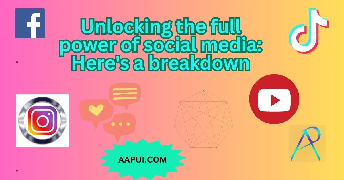 Unlocking the full power of social media: Here’s a breakdown: